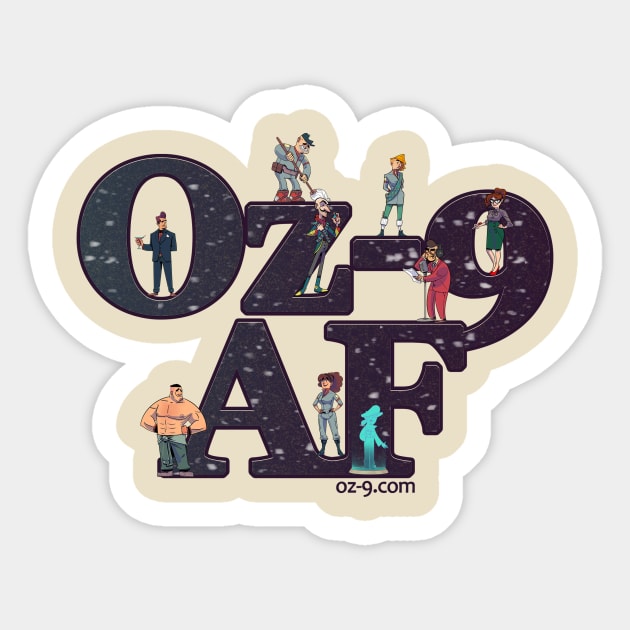 The Alix collection: Oz 9 AF Now with 200% more assassins Sticker by Oz9